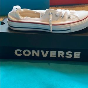 Brand new white Converse
